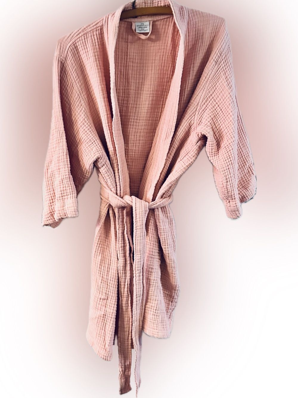 SPA Essentials by Sleep sense Sz XL Bathrobe Houserobe 100%  Organic Cotton